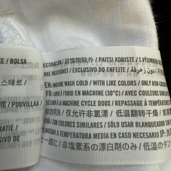 Abercrombie & Fitch Curve Love High Rise Cropped Wide Leg Jeans Womens 14S White - Picture 15 of 15